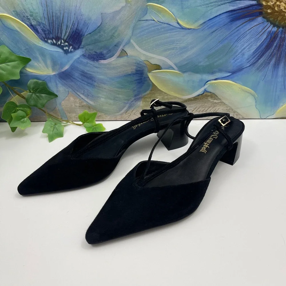 JEFFREY CAMPBELL Annemarie Slingback Pumps in Black Size 6 - Picture 4 of 15